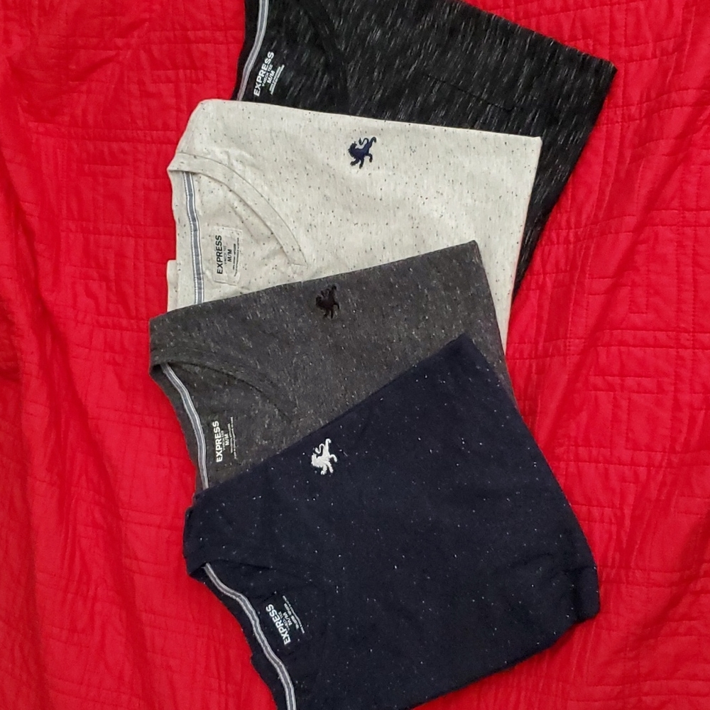 Lot of 4 Express V-neck Tees